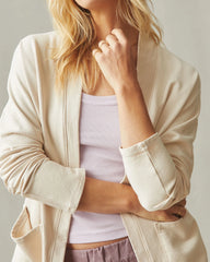 Women's French Terry Cardigan - Cotton