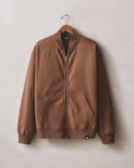 Men's Fleece Bomber Jacket - Cocoa