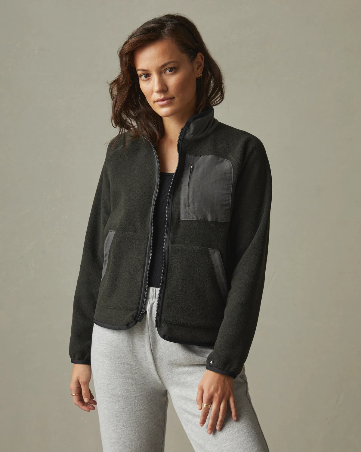 Women's Active Fleece Full Zip - Vintage Black