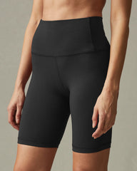 Women's Cotton Stretch Biker Short - Meteorite