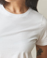 Women's Classic Cotton Crew Tee - White