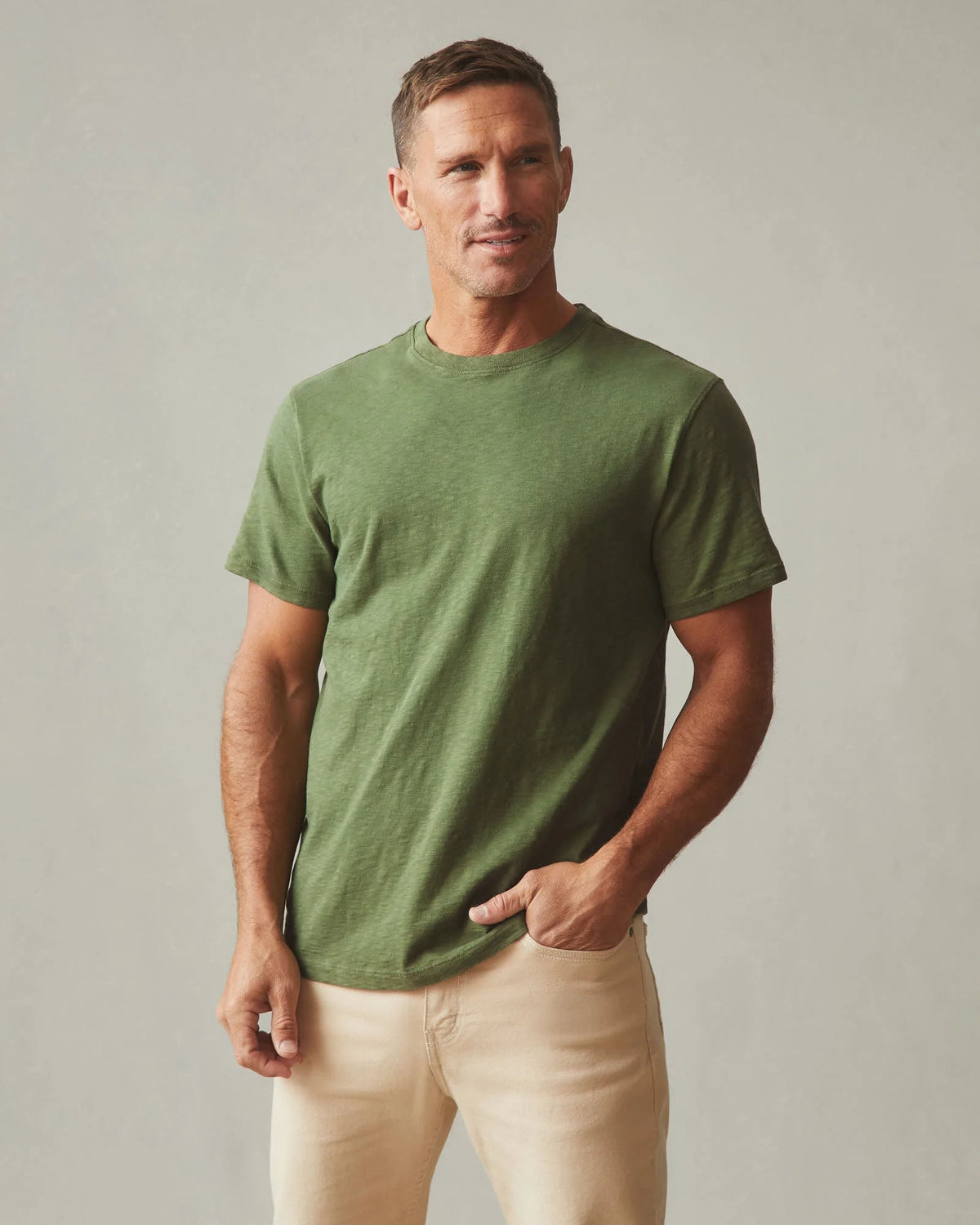 Men's Premium Slub Crew Tee - Rifle Green