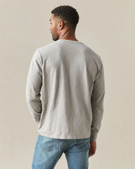 Men's Premium Slub Crew Tee Long Sleeve - Morning Dove