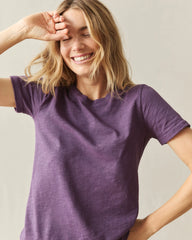 Women's Premium Slub Crew Tee - Hortensia