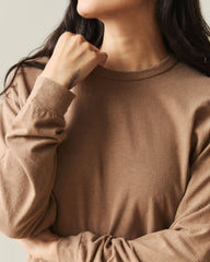Women's Hemp Long Sleeve Crew Tee - Pine Bark