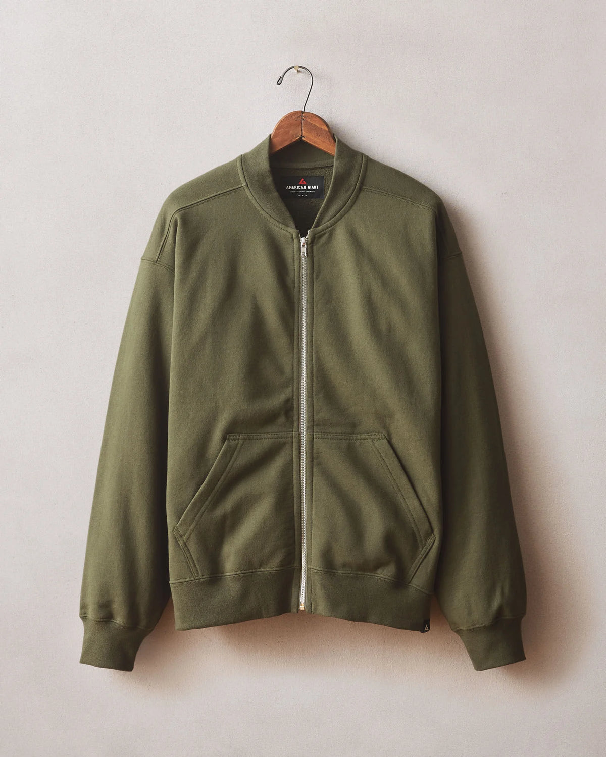 Men's Fleece Bomber Jacket - Deep Olive