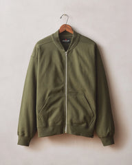 Men's Fleece Bomber Jacket - Deep Olive