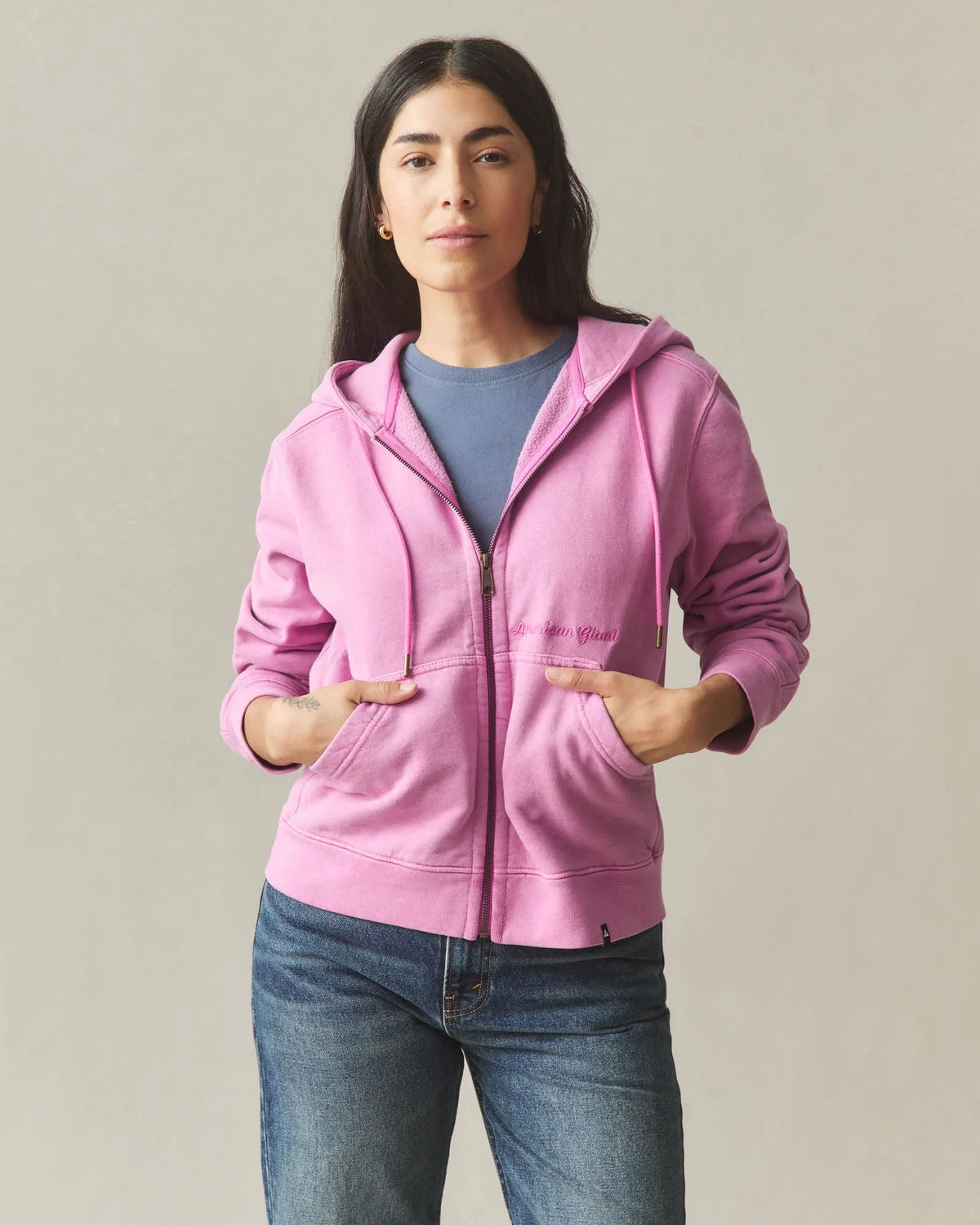 Women's Vintage Wash Relaxed Classic Full Zip - Washed Fiji Flower
