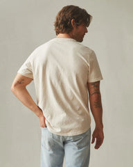 Men's Broken-In Premium Slub Henley - Washed Creme Brulee