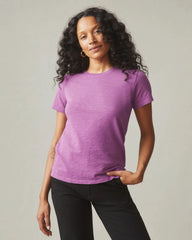 Women's Premium Slub Crew Tee - Cattleya Orchid