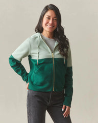 Women's Classic Full Zip Split Seam Vault - Botanical Garden Green Milieu