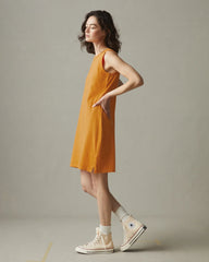Women's Muscle Tee Dress - Butterscotch