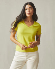 Women's Classic Cotton V-Neck Tee - Snake Eye
