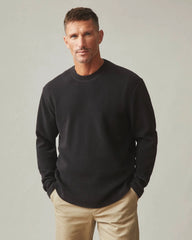 Men's French Rib Crew - Black