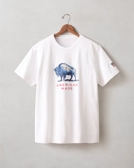 Unisex Bison Tee - White