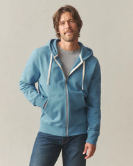 Men's Midweight Full Zip - Adriatic Blue