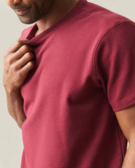 Men's Brushed Crew Tee - Syrah Heather