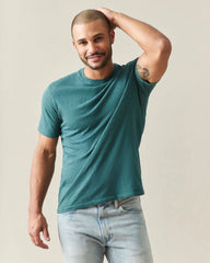 Men's Premium Slub Crew Tee - Atlantic Deep