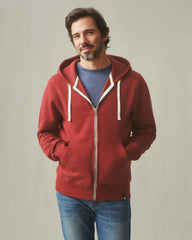 Men's Midweight Full Zip - Red Ochre