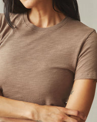 Women's Premium Slub Crew Tee - Pine Bark