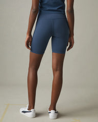 Women's Cotton Stretch Biker Short - Nautical Blue