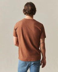 Men's Premium Slub V-Neck Tee - Cambridge Brown