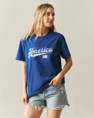 Unisex American Made Tee - Sodalite Blue