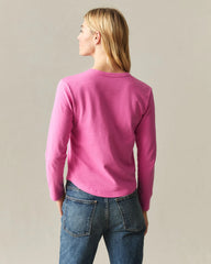 Women's Premium Slub Curved Hem Long Sleeve - Gin Fizz