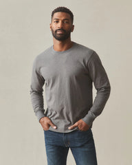 Men's Premium Slub Crew Tee Long Sleeve - Thunderstorm