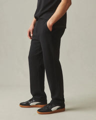 Men's French Terry Straight Pant - Black