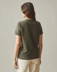 Women's Vintage Crew Tee - Washed Olive