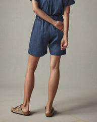 Women's Linen Short - Nautical Blue