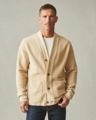 Men's French Terry Twill Cardigan - Safari
