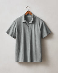 Men's Short Sleeve Premium Slub Polo - Steel Grey