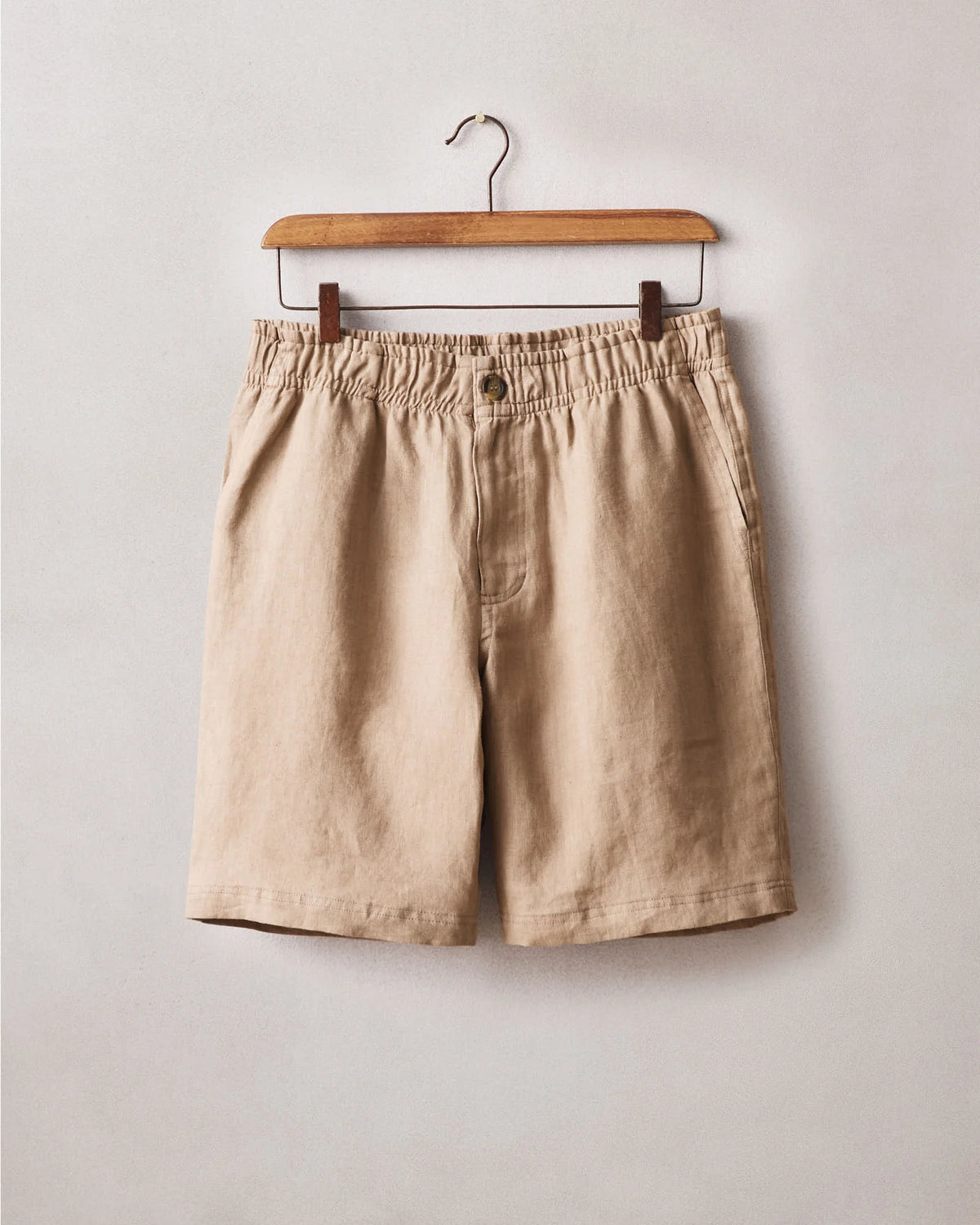 Men's Linen Shorts - Cocoa Creme