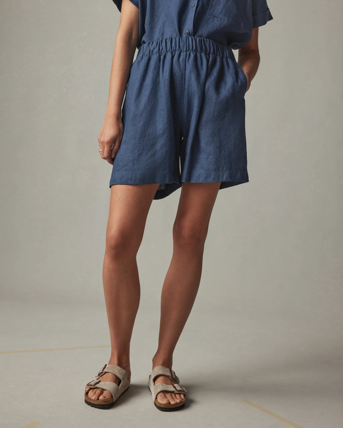 Women's Linen Short - Nautical Blue