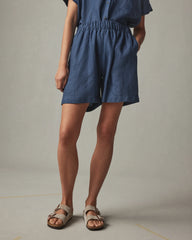 Women's Linen Short - Nautical Blue