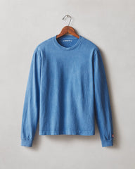 Women's Vintage Crew Long Sleeve Tee - Washed Blue Aura
