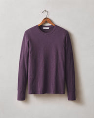 Women's Premium Slub Long Sleeve Crew Tee - Grapeseed