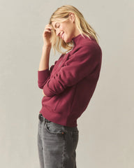 Women's Midweight Half Zip - Pomegranate