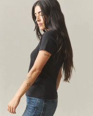 Women's Premium Slub Crew Tee - Black