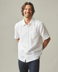 Men's Linen Shirt - White