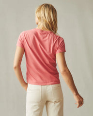 Women's Classic Cotton Crew Tee - Spiced Coral