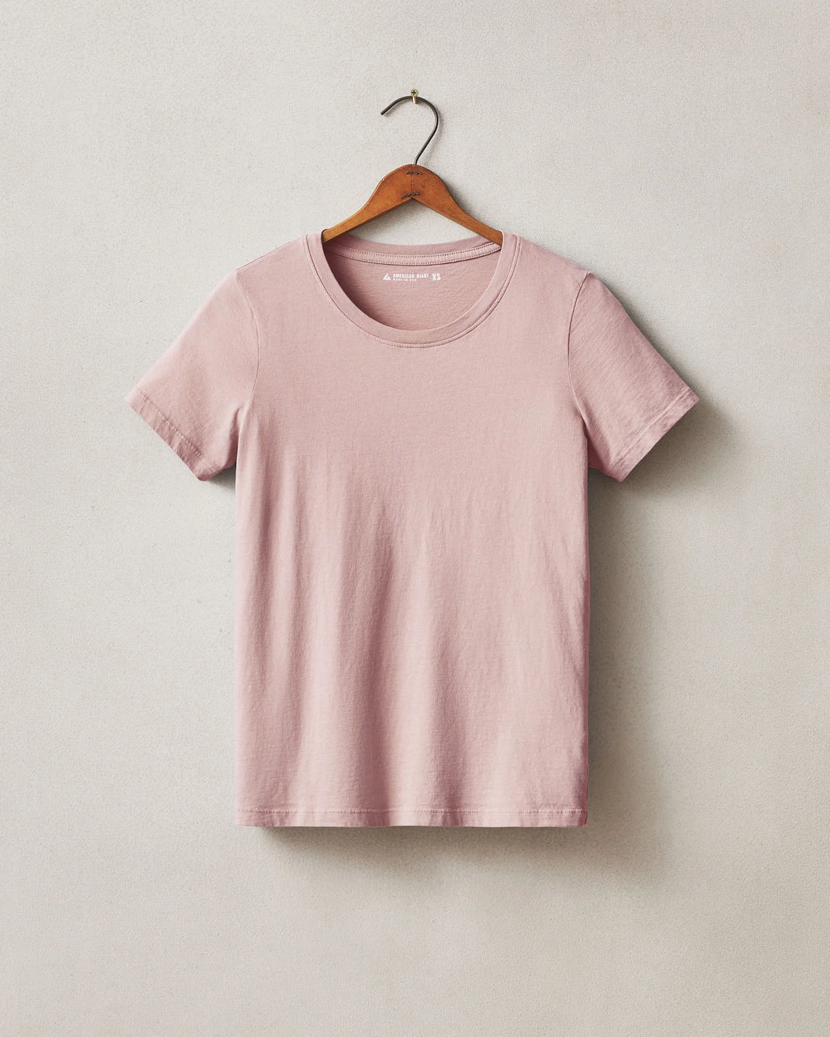 Women's Cotton Crew Tee - Powder Pink