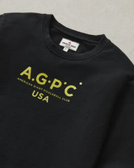 AGPC: Women's Lightweight Cotton Crew Sweatshirt - Black