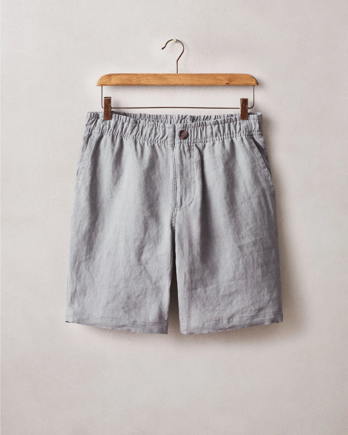 Men's Linen Shorts - Steel Grey