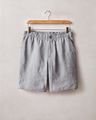 Men's Linen Shorts - Steel Grey