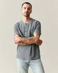 Men's Broken-In Premium Slub Henley - Vintage Poppyseed
