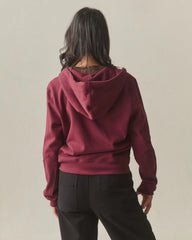 Women's Relaxed Classic Full Zip - Pomegranate