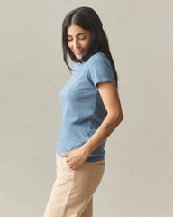 Women's Premium Slub Crew Tee - Mountain Spring